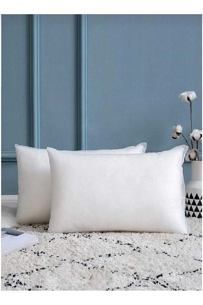 ŞAŞKIN HOUSE 2 Pcs Smooth Kirlent Inner Pillow Rectangular 100% Silicone Filled Kirlent Inner - Size Option Is Available