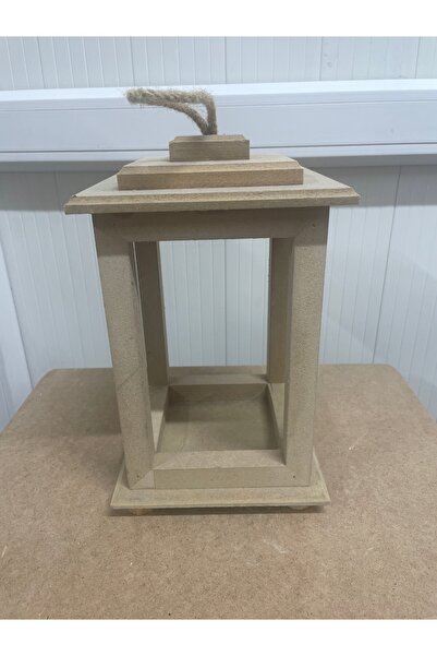 Ahşap Hobi Boyanabilir Ahsap Fenerlik Mumluk