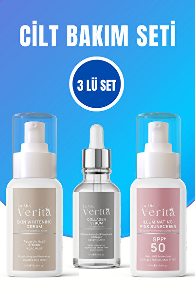 la mia verita Güneş Yüz Kremi 50 spf 50ml Cilt Beyazlatıcı Krem 50ml Kolajen ...