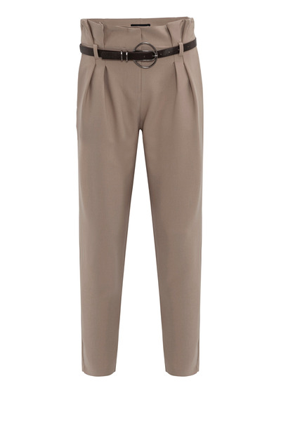 miralia by TEREZIE Belted Poliviscon Office Trousers