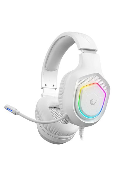 Rampage Casti Gaming, Rm-k90 Vector, Iluminare Rgb, Stereo, 3.5 Mm Jack&usb, Alb