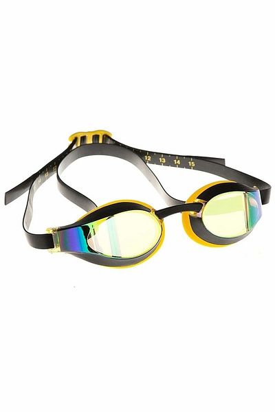 Mad Wave Racing Goggles X-look Rainbow Yellow Racing Swimming Glasses