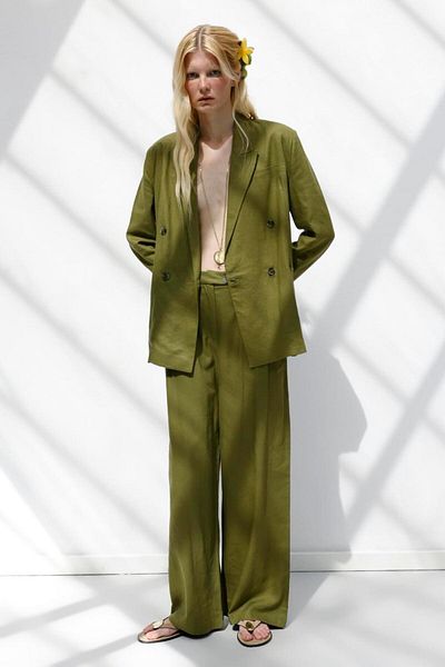 Ladies&Gentlemen Linen Patterned Baggy Pants