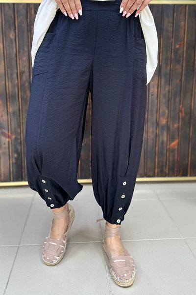 GÖKSEL Front Buttoned Pants Large Size