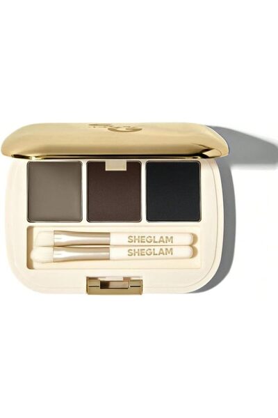 BRONZENET باليت مكياج الحواجب اكسبرت مع فرشاة صغيرة من شيجلام، لون 102 بني رمادي