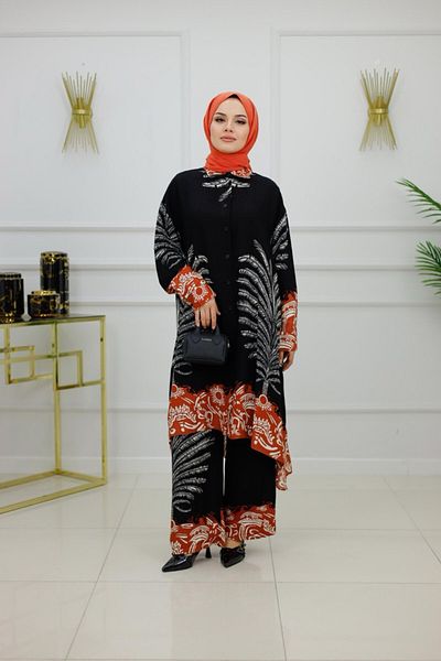 Enans Design Women's Hijab 2-Piece Set Tunic & Trousers
