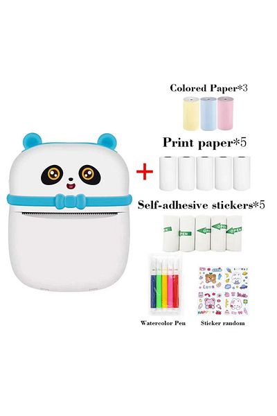 KidLe طابعة Mini Pocket Panda طابعة ذكية لاسلكية تعمل بالبلوتوث مع تطبيق Android