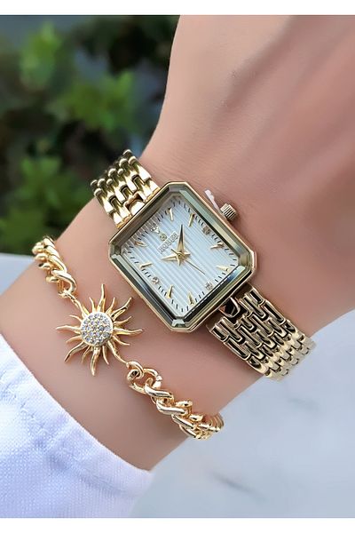 Homies Original New Season Square Case Women's Watch with Bracelet Gift