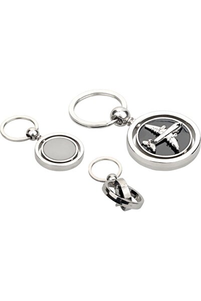 PİGADO Περιστρεφόμενο μεταλλικό μπρελόκ unisex με φιγούρα αεροπλάνου