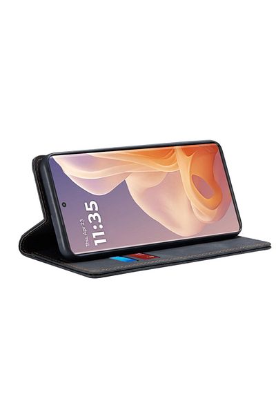 SKYDDAR INNOVATION Case for Motorola Moto G85, Soft Wallet, Book type, Eco Premium leather, Black, sticker set