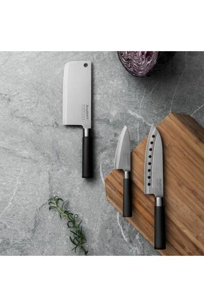 Berghoff Orient Santoku Knife, 11.5cm, PP handle, Steel, Silver/Black