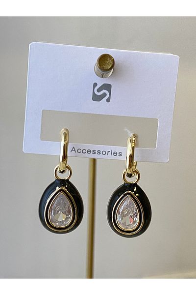 Çelik Drop Model Steel Earrings