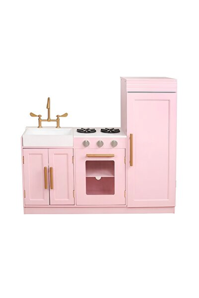 ideal STORE Wooden Kitchen Hello Kitty idealSTORE with LED Lights, Detachable Sink, Stove and Oven