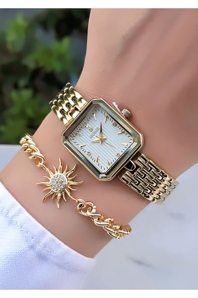 Homies Original New Season Square Case Women's Watch with Bracelet Gift