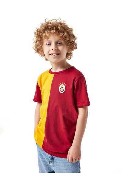 Galatasaray Lisanslı 5 yıldızlı Sarı Kırmızı Çocuk T-Shirt