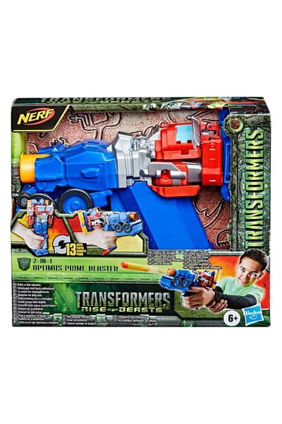 Hasbro Transformers Rise of the Beasts figure, 2-in-1 Optimus Prime Blaster