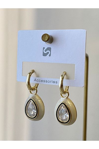 Çelik Drop Model Steel Earrings