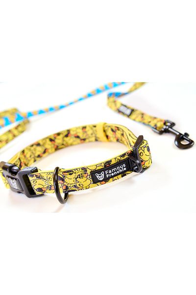 Famous Frenchie Dog collar, Famous Frenchie, Yellow Duck Mafia
