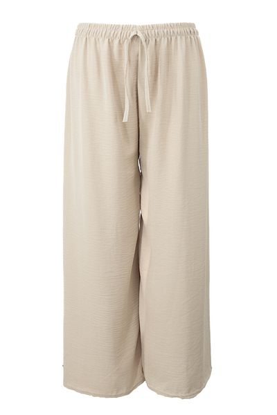 Oppland Women's Solid Color Relaxed Fit Elastic Waist Aerobin Fabric Pants Comfortable