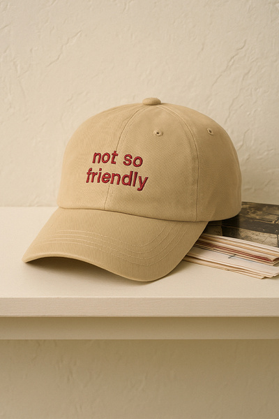 Eazy Co Not So Friendly Kahverengi Unisex Baseball Cap Şapka