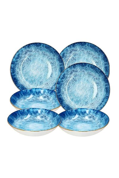 Tavola Porcelain dinner set of 6 soup plates soup bowls 20 cm OCEAN