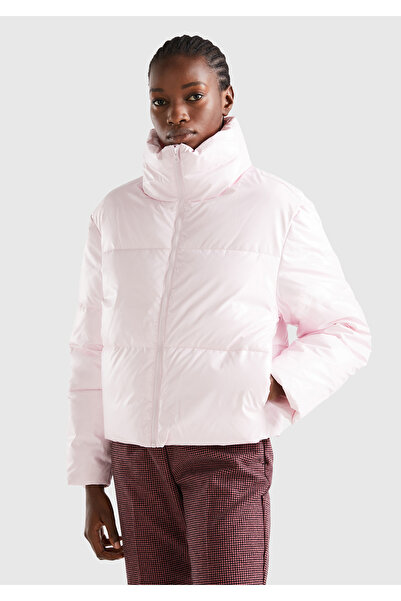 United Colors of Benetton Women's Dusty Pink Pufa Coat