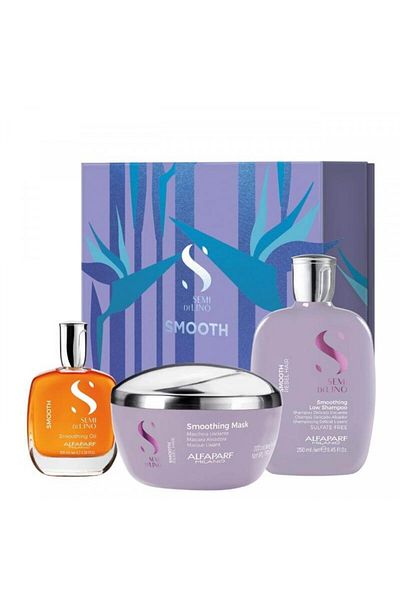 Alfaparf Milano Semi Di Lino Smoothing Set Shampoo 250 ml Mask 200 ml Smoothing Oil 100 Ml, Set