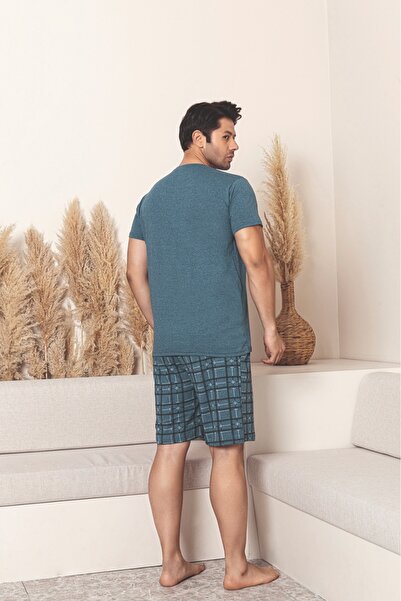 Sude HOMEWEAR Чоловічий комплект піжами з короткими рукавами та шортами