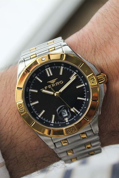 FERRO F43017D2 Men's Wrist Watch with Steel Cord