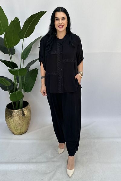GÖKSEL Linen Battal Size Suit