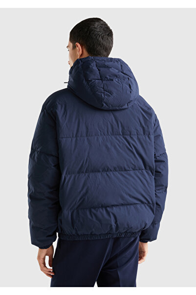 United Colors of Benetton Синій чоловічий пуховик - наповнений гусячим пухом