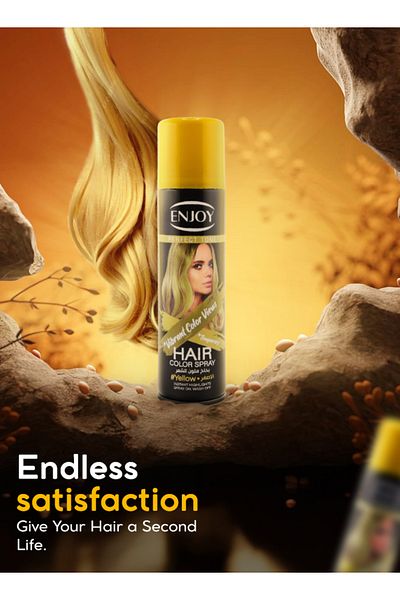 Enjoy Yellow Hair Color Spray 150ml – Instant, Quick-dry, Washable, Long-lasting For All Hair Types