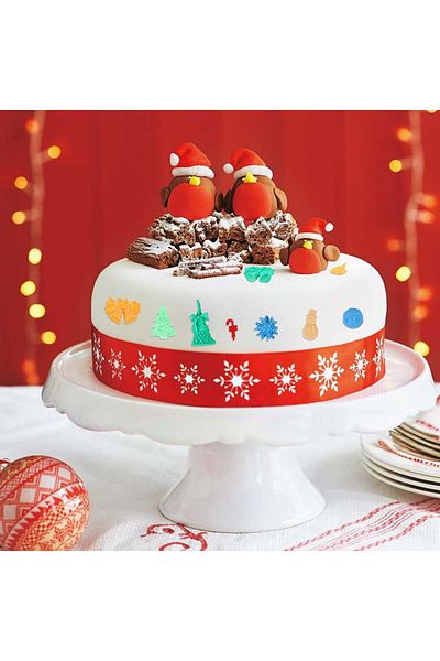 Qpout Set of 4 Qpout Christmas candy molds, silicone, white