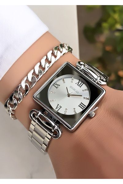 Homies Original New Season Square Case Women's Watch with Bracelet Gift