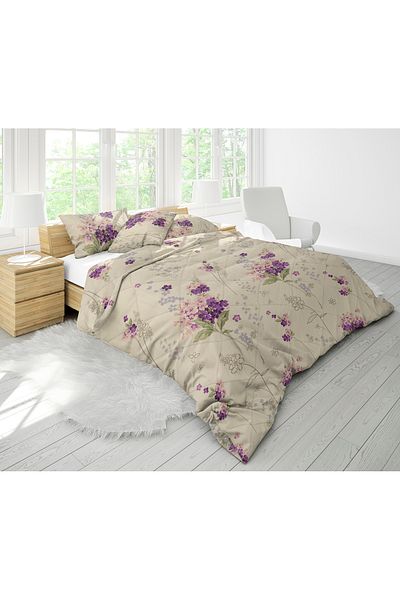 NufJoy Quilted duvet set for 2 people 200x220 cm and 2 printed pillows 50x70 cm, filling 250 g/sqm