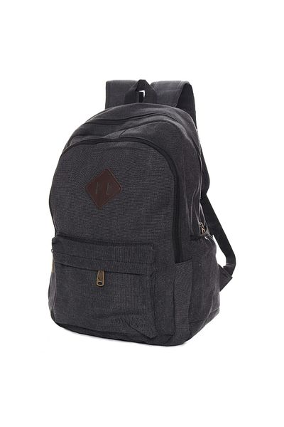 OEM Rucsac negru pentru barbati, 2 compartimente, material textil, 43x30x20 cm, Recostore, REC1948