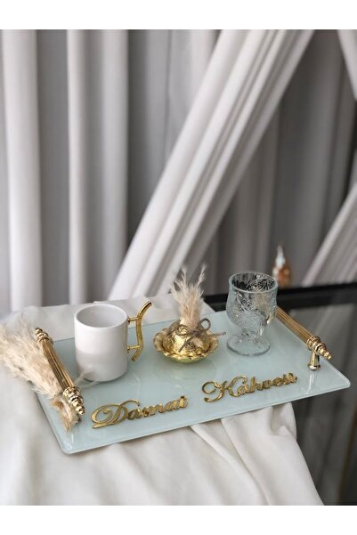 Desenor Concept Decorat cu frunze, inclusiv mâncărurile din tava de cafea pen...