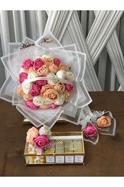 Masalsı Concept İsimli Kız İsteme Çiçeği 60 Madlen Söz Nişan Kız İsteme Çikol...