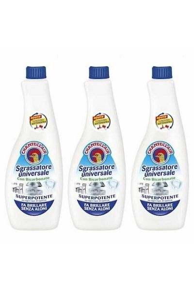 Chantecaille Pack of 3 x Universal Degreaser Refill with Bicarbonate, ChanteClair Sgrassatore, 600 ml Solution