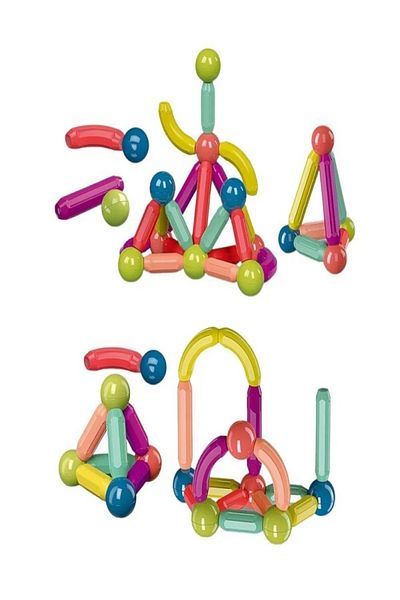 rexa مكعبات بناء مغناطيسية للأطفال، 36 قطعة، 19×6×24 سم
