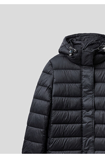 United Colors of Benetton Women's Black Pufa Coat