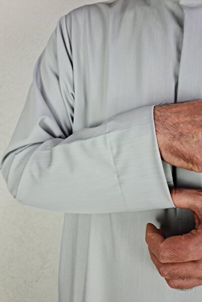 Royal Attire Hac Umre Kıyafetleri/ön Düğmeler Gizli Ve Uzun Kollu Düğmesiz Cepli/Namaz Cübbesi/erkek fistan