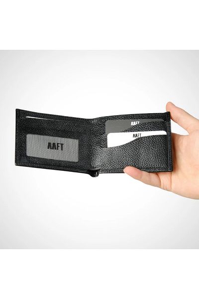 Honorius Men's Black Genuine Leather Quality Handbag Wallet