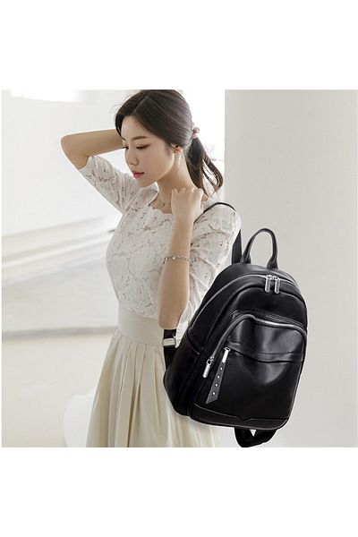 OEM Rucsac dama, negru, 34x29x12 cm