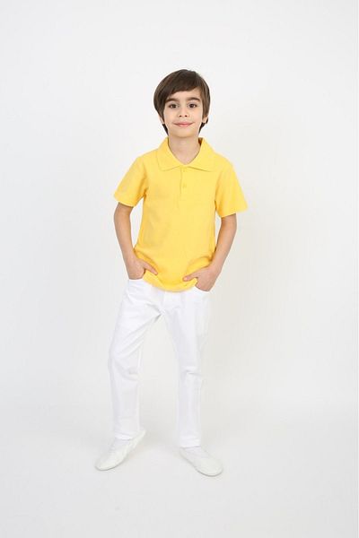 vyloo Boy'S- Short Sleeve Lacoste Polo Neck T-Shirt and White Linen Pants