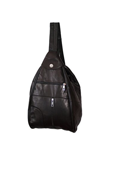 OEM Rucsac dama 2 in 1, Dazoriginal, piele naturala, negru, inchidere cu ferm...