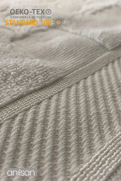 Anılsan 2 Pack Ossa Hand Towels - 50X90 Cm, 225 Gr, 100% Cotton, Spa and Hotel Towels, Suitable for Daily Use