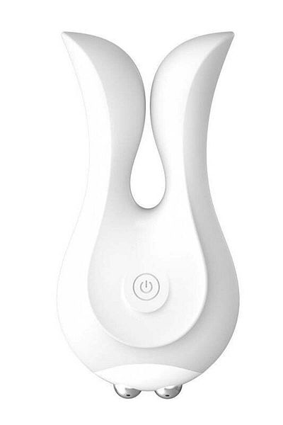 WildFashion Vibrator dual din silicon cu ABS, cu acumulator inclus, Alb, TOY558-2