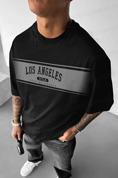 COMANCHERO Ανδρικό μπλουζάκι City Of Angels Oversize Fit, Φαρδιά Γραμμή, Χαλα...