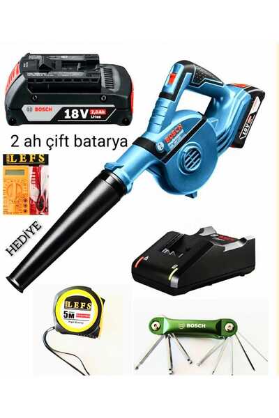 Bosch Gbl 18v-120 Üfleyici 2 Amper (ÇİFT) Batarya Ve Avometre Allen Seti Metre Hediye